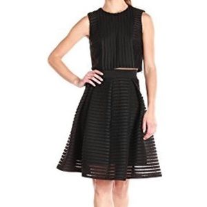 Donna Morgan Two Piece Sleeveless Illusion Dress